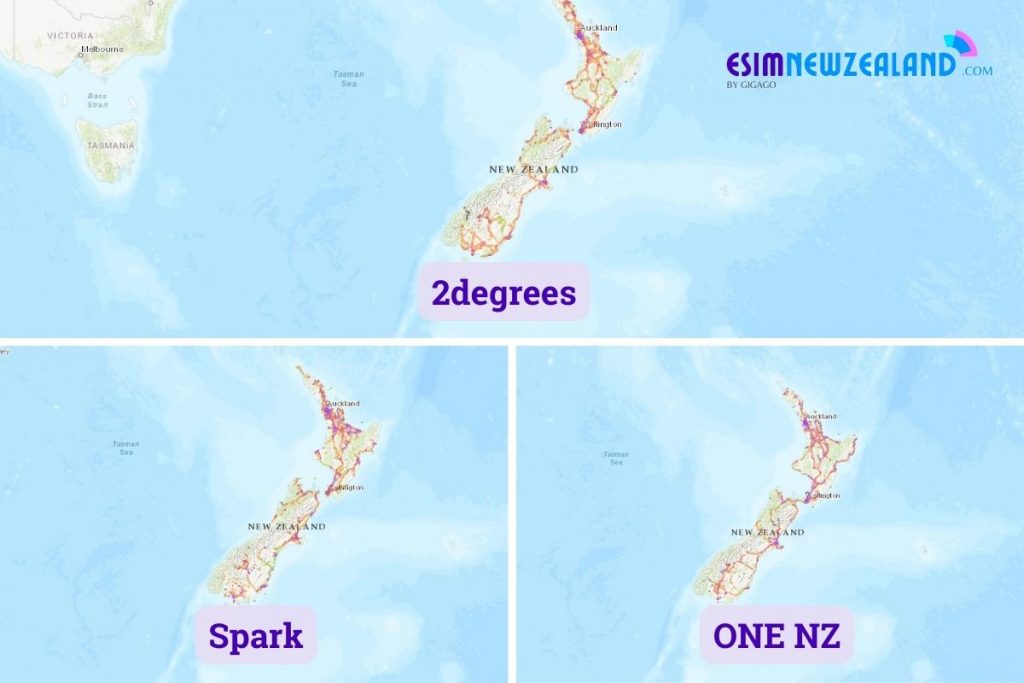 New Zealand Mobile Operators Coverage
